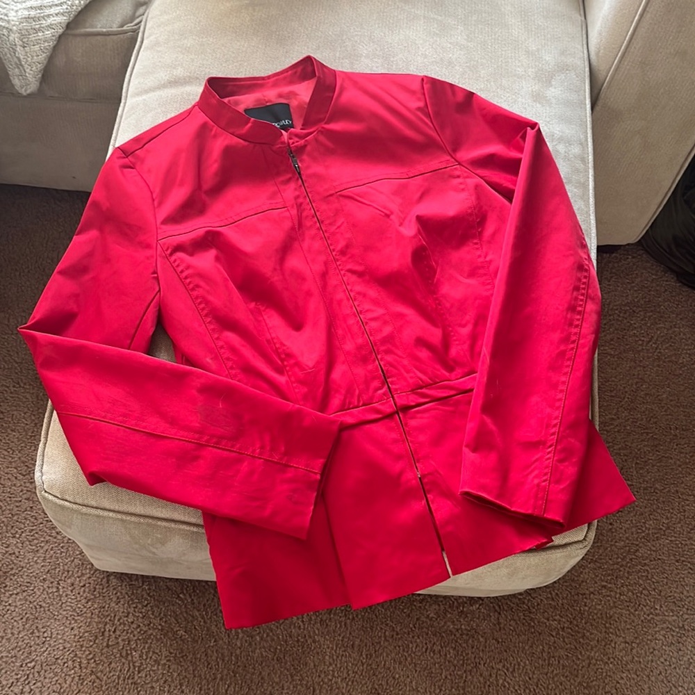 Cynthia Rowley red statement jacket